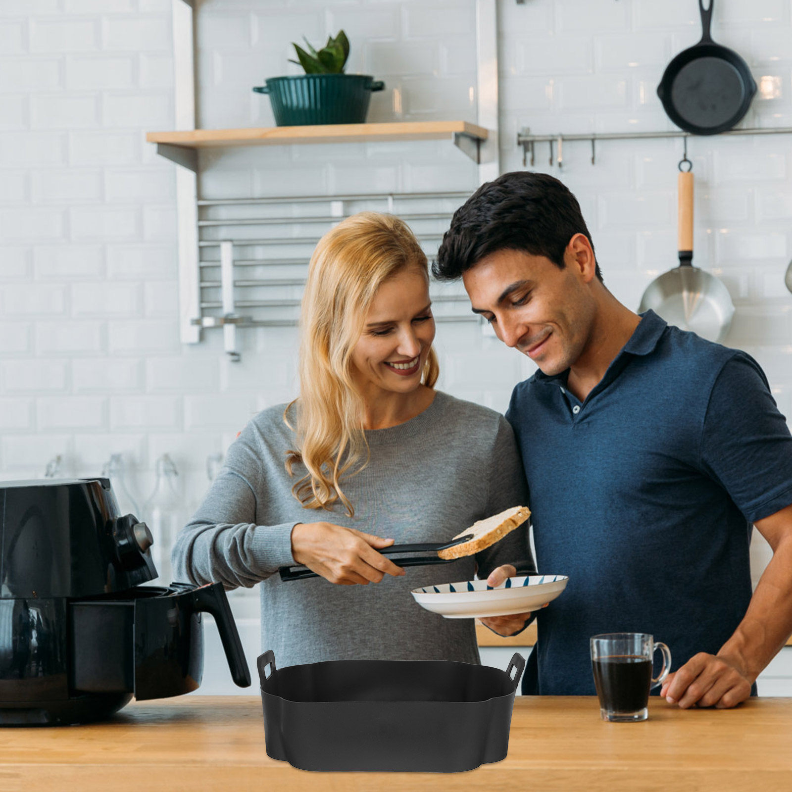 Air Fryer Silicone Pot Liner - Tapis de cuisson antiadhésif en silicone