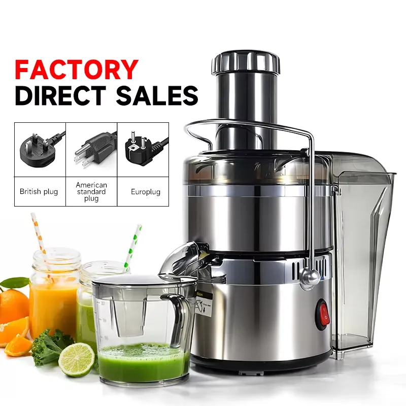 Electric Slow Juicer Cold Press - Extracteur de jus électrique en acier